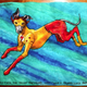 Illustration for article titled Artist draws superpowered canines on her sons lunch napkins